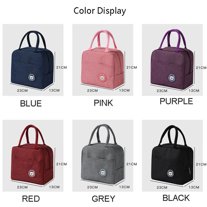 Portable Lunch Bag New Thermal Insulated Lunch Box Tote Cooler Handbag Bento Pouch Dinner Container School Food Storage Bags ShopOnlyDeal