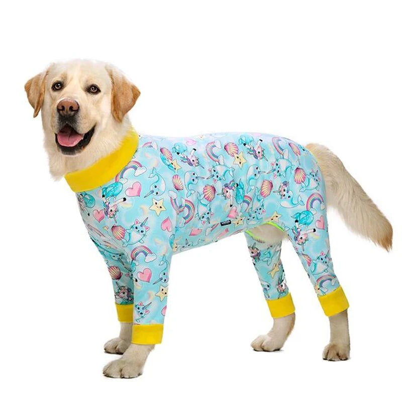 Dog Pajamas for Medium Large Dogs Soft Cozy Dog Clothes Jumpsuit Full Covered Belly Pet Recovery Suit for Girl Boy Dogs Cuttable ShopOnlyDeal