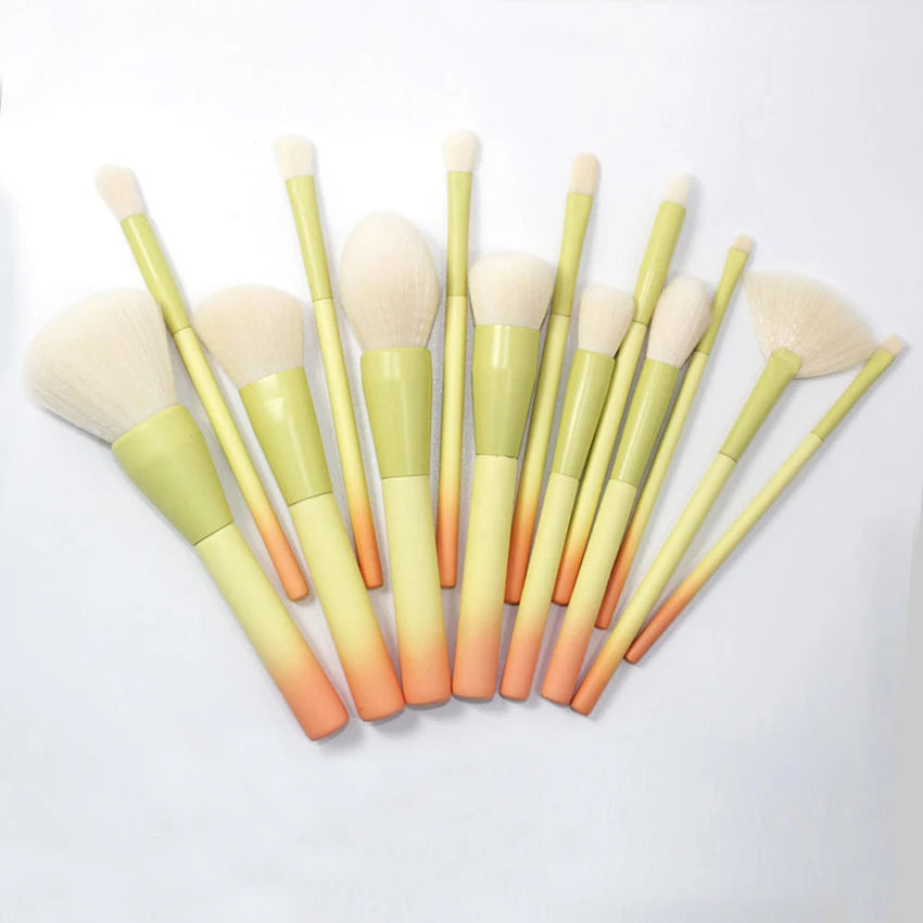 Pro Gradient Color 14pcs Makeup Brushes Set Soft Cosmetic Powder Blending Foundation Eyeshadow Blush Brush Kit Make Up Tools ShopOnlyDeal