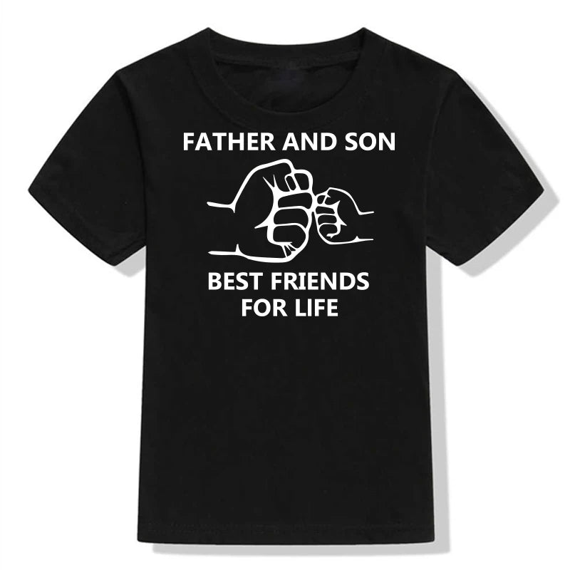 Father and Son Best Friends for Life Print T-Shirt | Family Matching Daddy Son Clothes | Dad and Me Baby T-Shirt ShopOnlyDeal