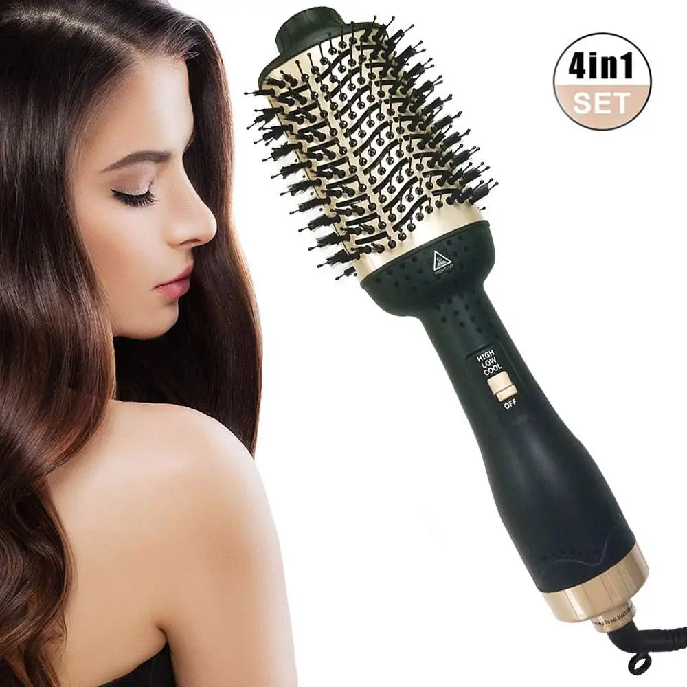 Hair Dryer Brush One-Step Hair Dryer Premium Hot Air Brush With Negative Ion Generator 4 in 1 Hot Air Brush with Fast Drying ShopOnlyDeal