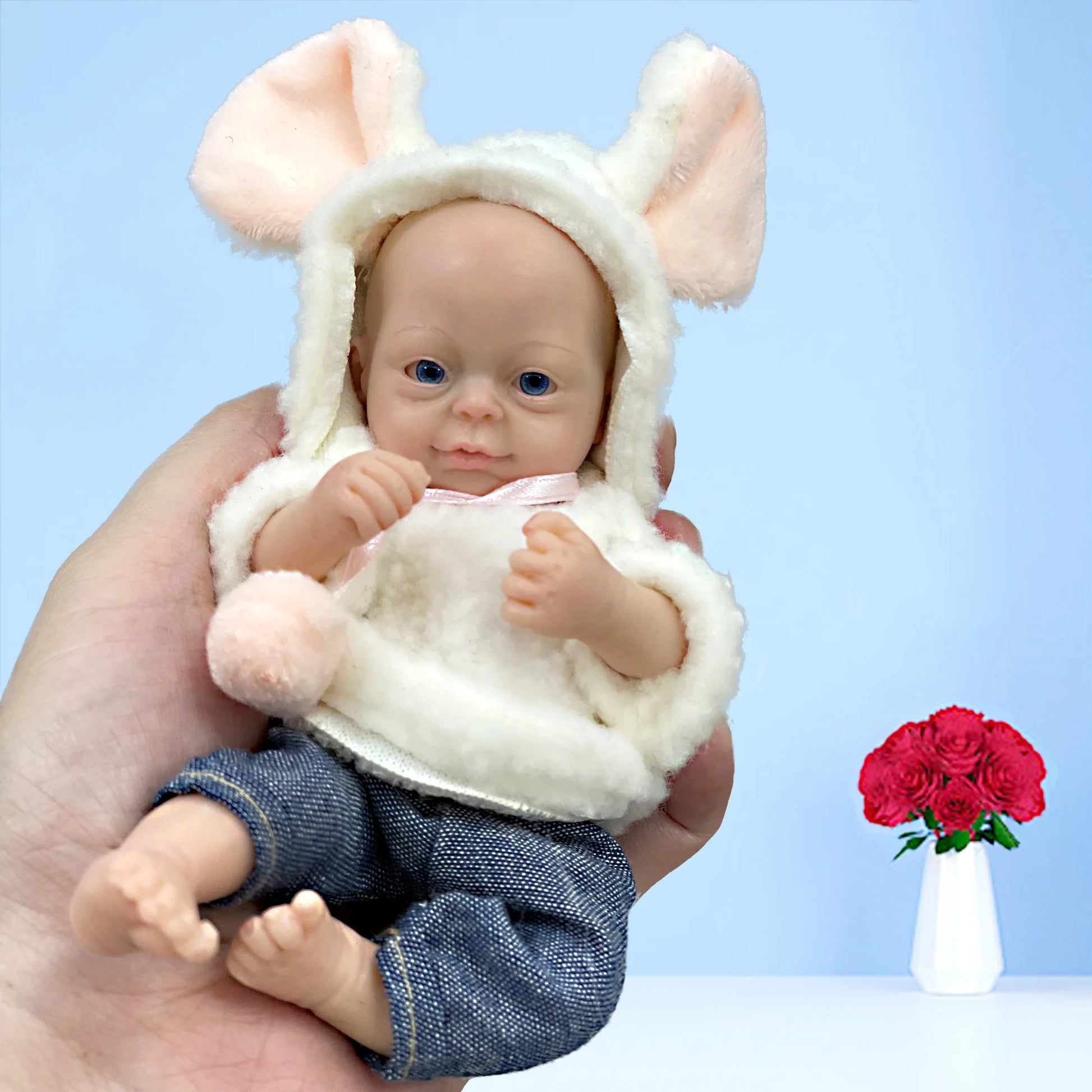 Lovely 6 Inch Palm Newborn Babies Full Body Silicone Boys Reborn Dolls Bebe Reborn Corpo De Silicone Inteiro ShopOnlyDeal