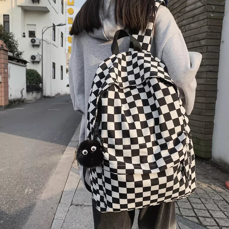 Fashion Girls Plaid Backpack Waterproof Leisure Shoulder Bag Women Laptop Mochila Bookbag Travel Rucksack for Female ShopOnlyDeal