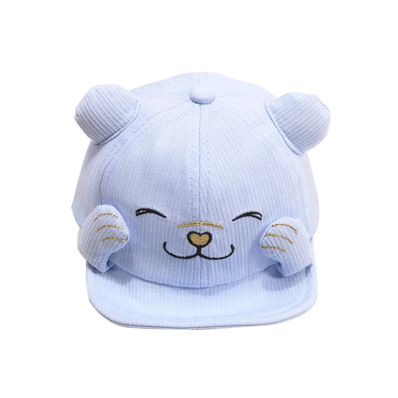 Summer Kids Baseball Cap Cartoon Bear Adjustable Sun Hat for Children Girl Boy Spring Solid Color Baby Hats Gorras ShopOnlyDeal