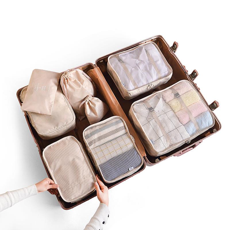 8/7/6 pieces Set Travel Organizer Storage Bags Suitcase Packing Set Storage Cases Portable Luggage Organizer Clothe Shoe Pouch ShopOnlyDeal