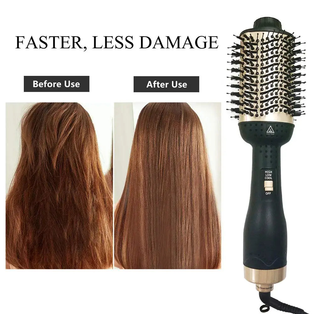 Hair Dryer Brush One-Step Hair Dryer Premium Hot Air Brush With Negative Ion Generator 4 in 1 Hot Air Brush with Fast Drying ShopOnlyDeal