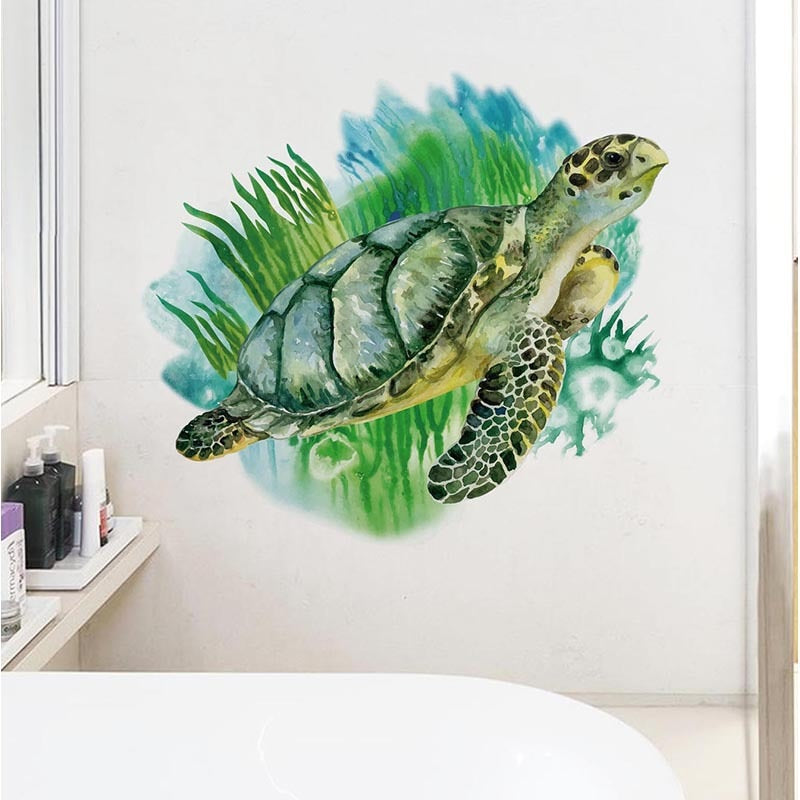 Sea Turtle Animals Wall Stickers for Kids rooms Bedroom Living room Kitchen Wall Decor Vinyl PVC Wall Decals for Home Decor ShopOnlyDeal