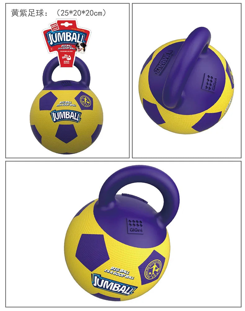 Football Toys for Large Dogs | Pet Training Toys | Inflatable Footballs with Handles | Big Dog Toys | Balls ShopOnlyDeal