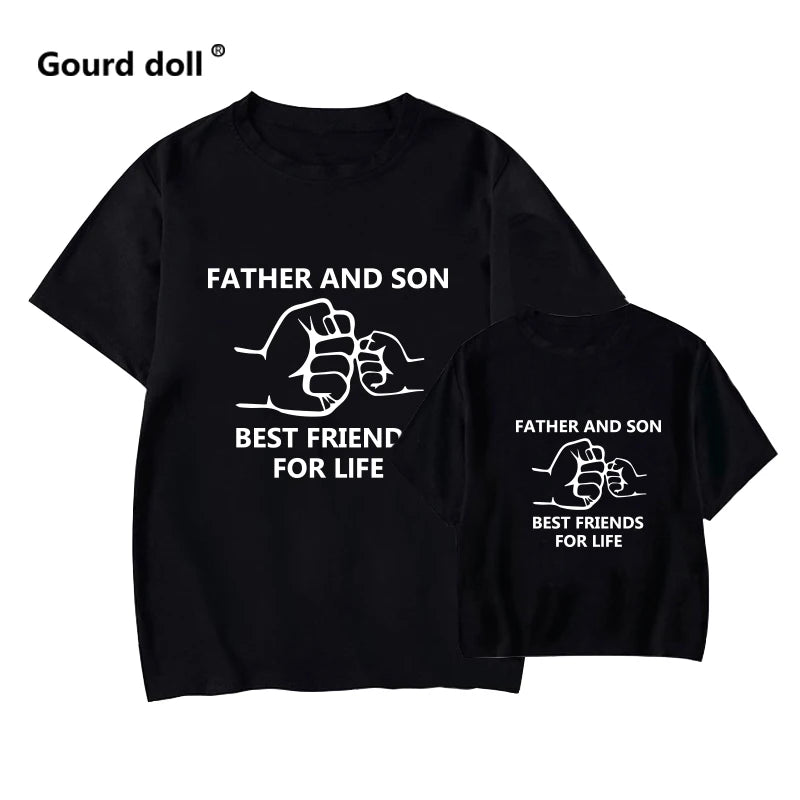 Father and Son Best Friends for Life Print T-Shirt | Family Matching Daddy Son Clothes | Dad and Me Baby T-Shirt ShopOnlyDeal