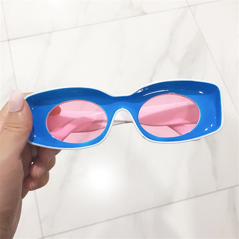 Pink Rectangle Oversized Sunglasses Women Luxury Brand Eyewear Women/Men Punk Glasses for Women Retro Lunette Soleil Homme ShopOnlyDeal