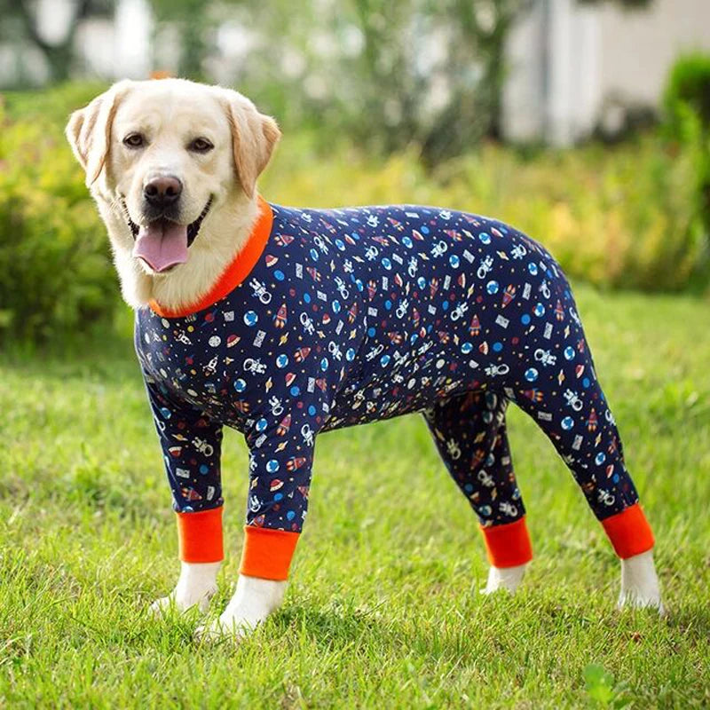 Dog Pajamas for Medium Large Dogs Soft Cozy Dog Clothes Jumpsuit Full Covered Belly Pet Recovery Suit for Girl Boy Dogs Cuttable ShopOnlyDeal