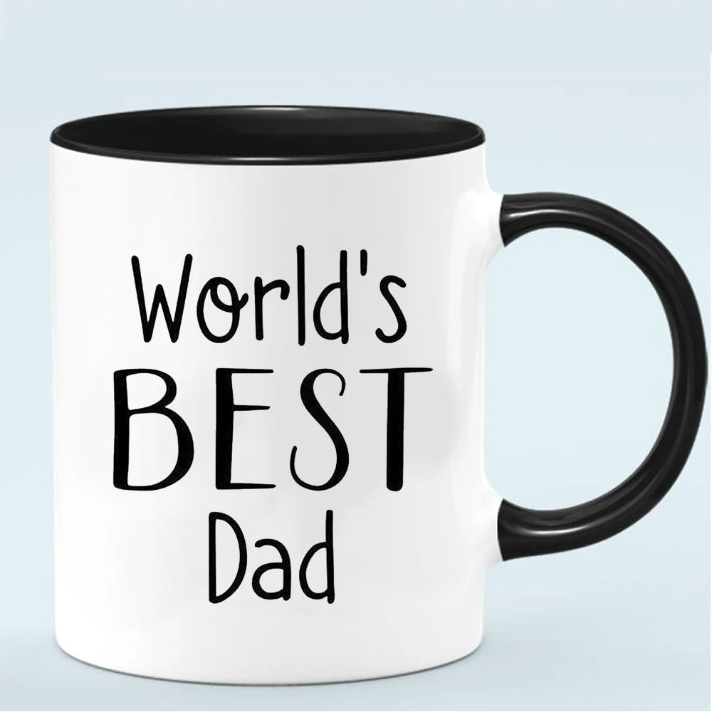 World's Best Dad Coffee Mug | 350ml Creative Beer Mugs | Father Papa Birthday Gift Tea Cup ShopOnlyDeal