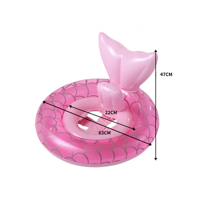 Children's Mermaid Inflatable Swimming Ring | Floating Bed Swim Circle | Baby Seat Swimming Seat | Summer Pool Party Toy ShopOnlyDeal