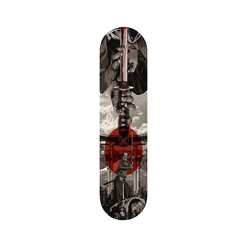 Japanese Samurai Ukiyoe Tiger Decorative Skateboard Art Collection | Skate Deck Wall Art for Bar Pub Club Men Cave Home Decor ShopOnlyDeal