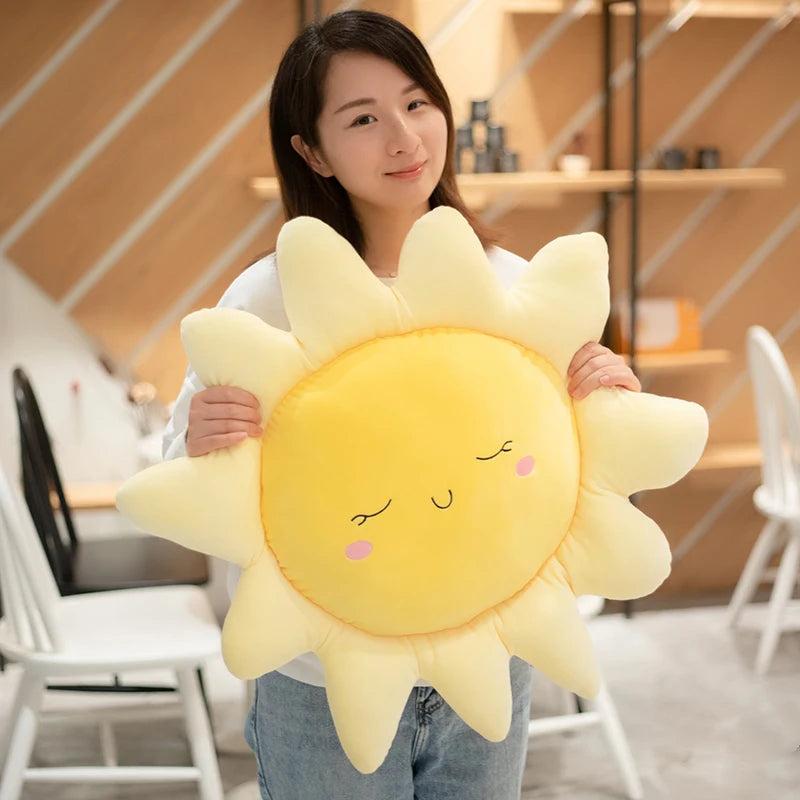 Cute Sun Cloud Plush Pillow Stuffed Soft Creative Plush Sun Cloud Toy Car Pillow Home Decor Kids Toys ShopOnlyDeal