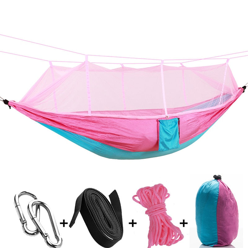 Sleeping Swing with Anti-Mosquito Parachute Cloth: Double 210T Nylon Aerial Camping Tent and Outdoor Mosquito Net Hammock ShopOnlyDeal