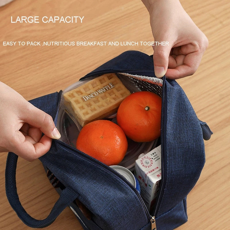 Portable Lunch Bag New Thermal Insulated Lunch Box Tote Cooler Handbag Bento Pouch Dinner Container School Food Storage Bags ShopOnlyDeal