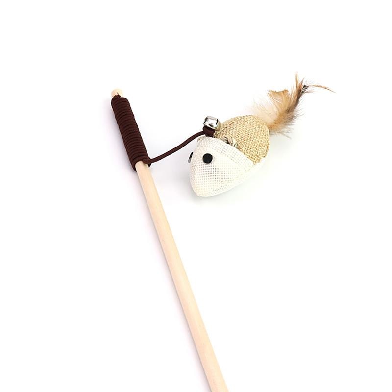 Legendog 1pc Cat Stick Toy Wooden Rod Small Bell Decor Cat Teaser Play Toy Cat Wand For Cat Pet Supplies Cat Favors Random Style ShopOnlyDeal