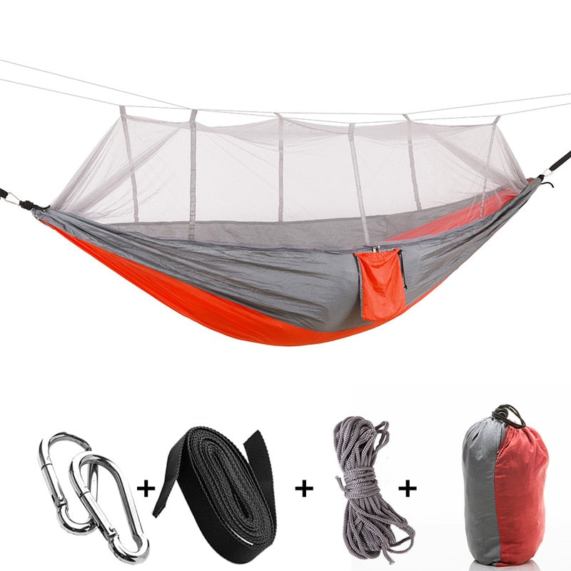 Sleeping Swing with Anti-Mosquito Parachute Cloth: Double 210T Nylon Aerial Camping Tent and Outdoor Mosquito Net Hammock ShopOnlyDeal