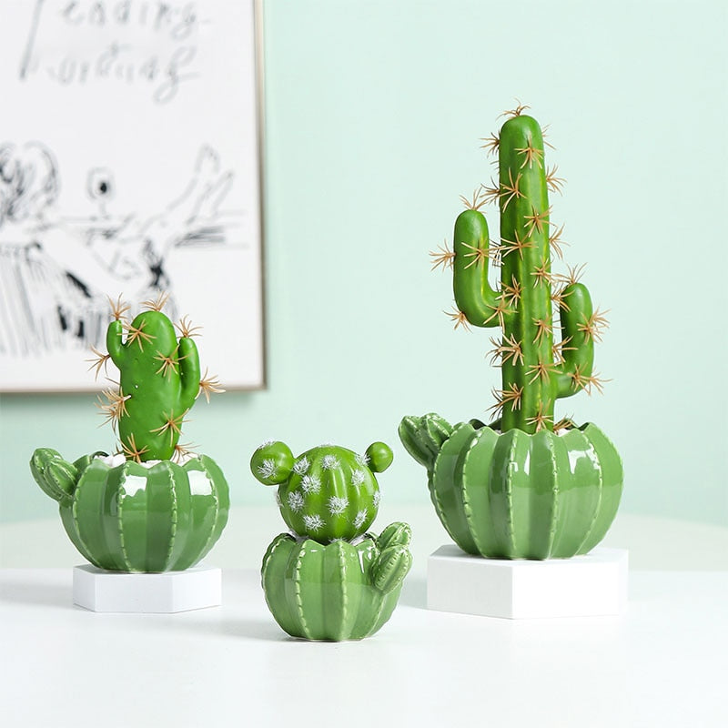 Cute Cat Tail Flowerpot Ceramic Personality Cartoon Animal Pillar Cactus Plant Pot Balcony Home Decor Succulents Potted Plants ShopOnlyDeal