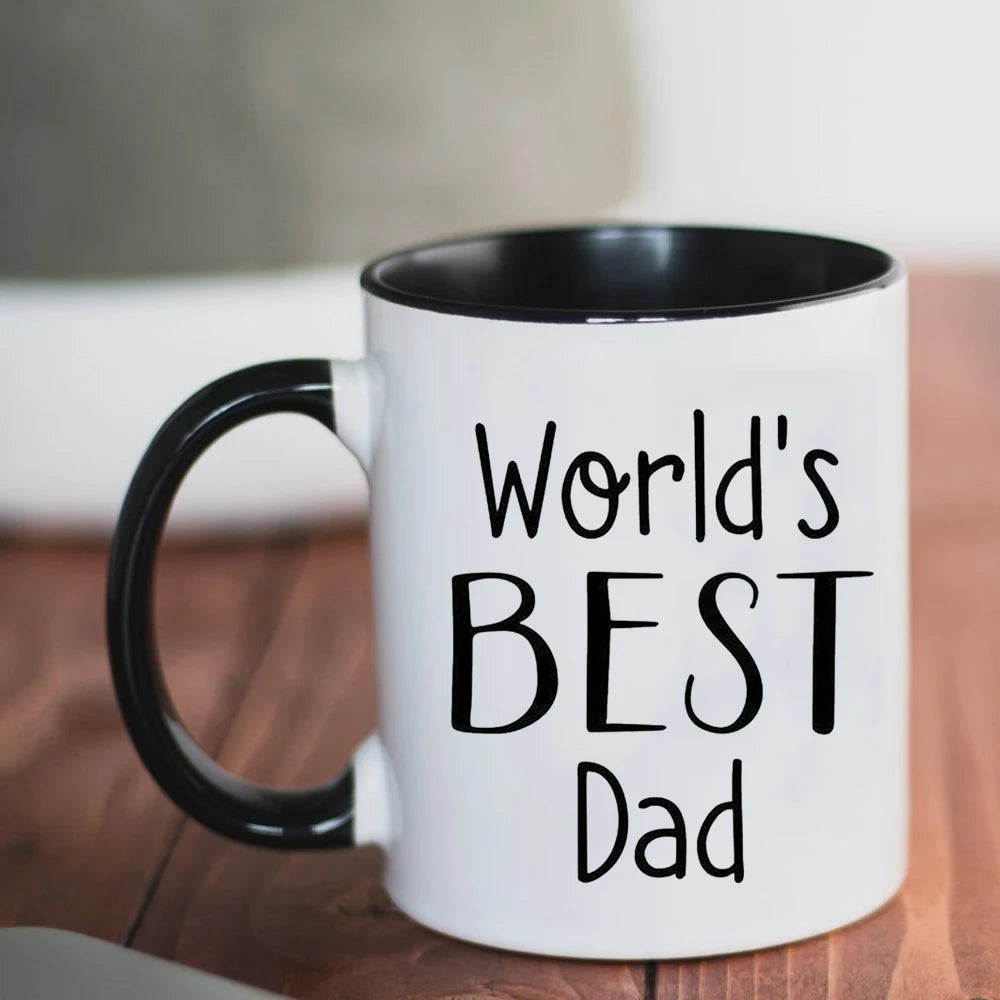 World's Best Dad Coffee Mug | 350ml Creative Beer Mugs | Father Papa Birthday Gift Tea Cup ShopOnlyDeal