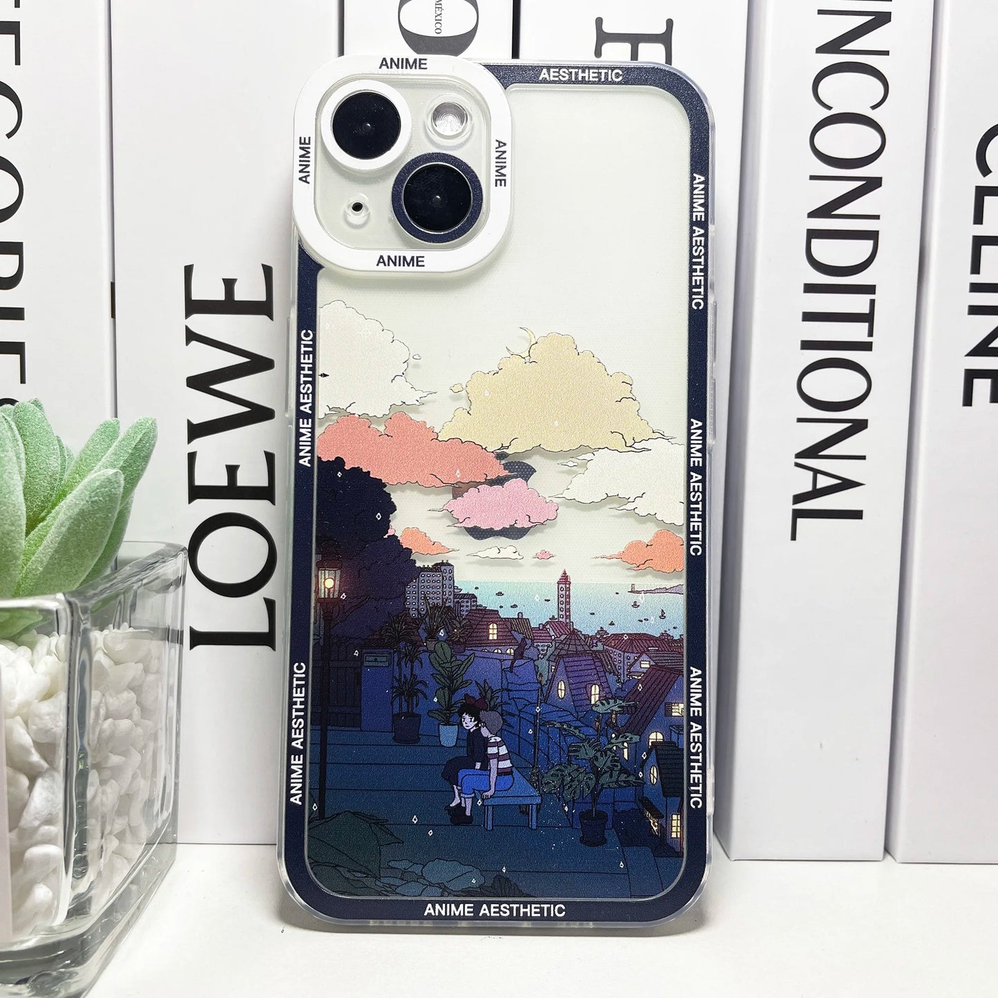 HD Printing Cute Japanese Anime Aesthetic Phone Case | For iPhone 15, 14, 13, 12, 11 Pro Max, Mini XS, X, XR, SE, 7, 8 Plus | Clear Soft Cover ShopOnlyDeal