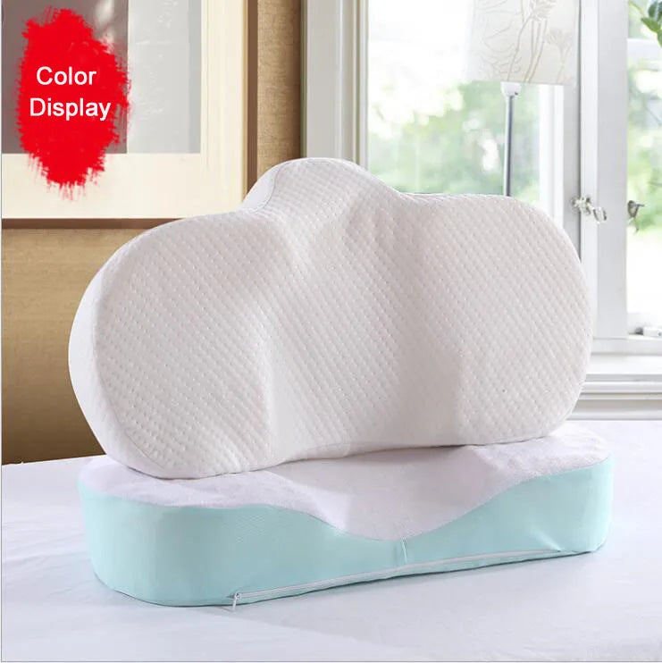 High Quality Memory Foam Anti Wrinkle Pillow Ergonomic Curve Improve Sleeping Pillows Perfect Concave Headrest Neck Support ShopOnlyDeal