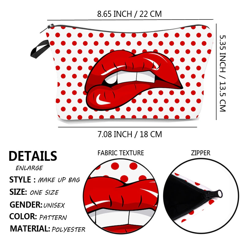 Jom Tokoy Makeup Bag With Printing Pattern Cute Organizer Bag Pouchs For Travel Bags Pouch Women's Cosmetic Bag ShopOnlyDeal