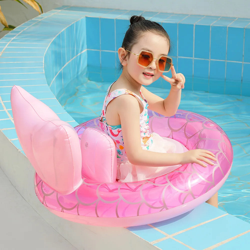 Children's Mermaid Inflatable Swimming Ring | Floating Bed Swim Circle | Baby Seat Swimming Seat | Summer Pool Party Toy ShopOnlyDeal