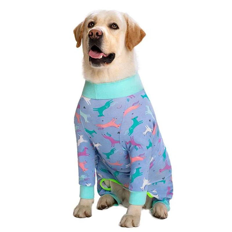 Dog Pajamas for Medium Large Dogs Soft Cozy Dog Clothes Jumpsuit Full Covered Belly Pet Recovery Suit for Girl Boy Dogs Cuttable ShopOnlyDeal