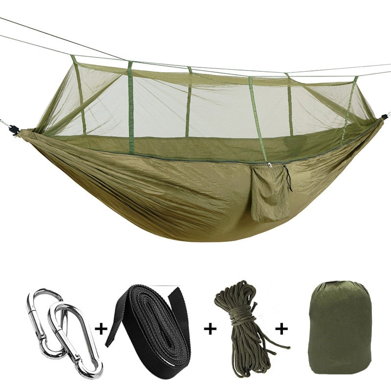 Sleeping Swing with Anti-Mosquito Parachute Cloth: Double 210T Nylon Aerial Camping Tent and Outdoor Mosquito Net Hammock ShopOnlyDeal