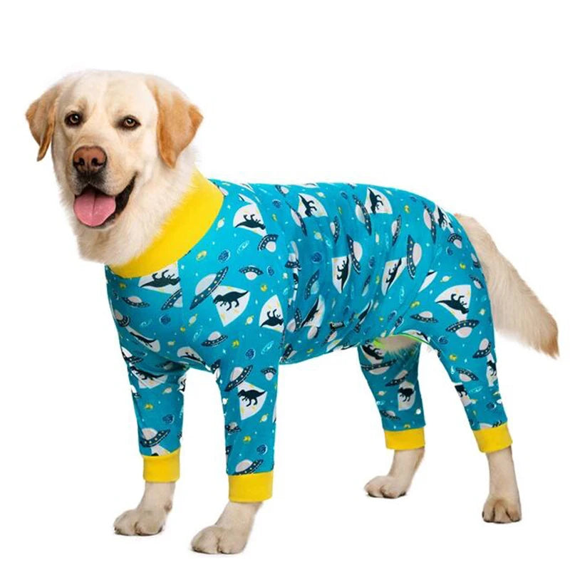 Dog Pajamas for Medium Large Dogs Soft Cozy Dog Clothes Jumpsuit Full Covered Belly Pet Recovery Suit for Girl Boy Dogs Cuttable ShopOnlyDeal