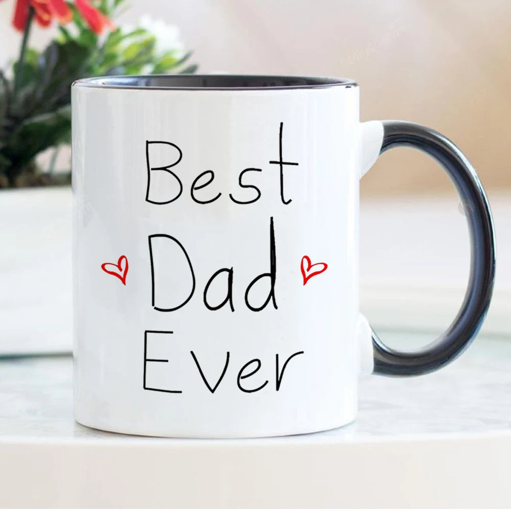 Best Dad Ever Mugs | Papa Birthday Gift | 11oz Ceramic Father Birthday Travel Beer Mug and Cup ShopOnlyDeal