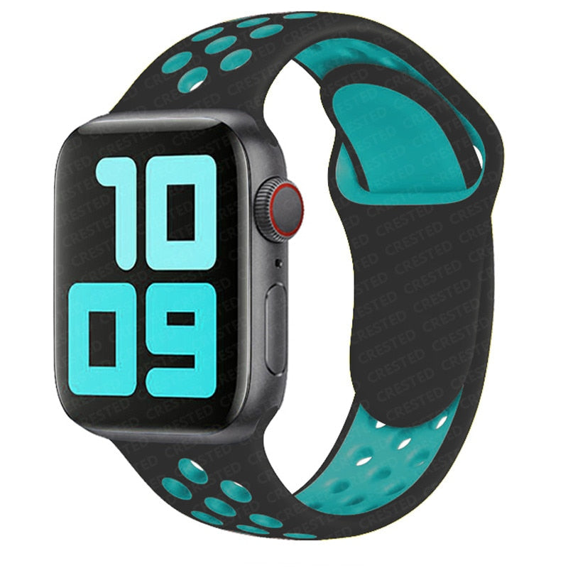 Silicone strap For Apple Watch band 44mm 40mm 38mm 42mm iWatch bracelet 3 4 5 6 SE belt correa apple watch series 7 45mm 41mm ShopOnlyDeal