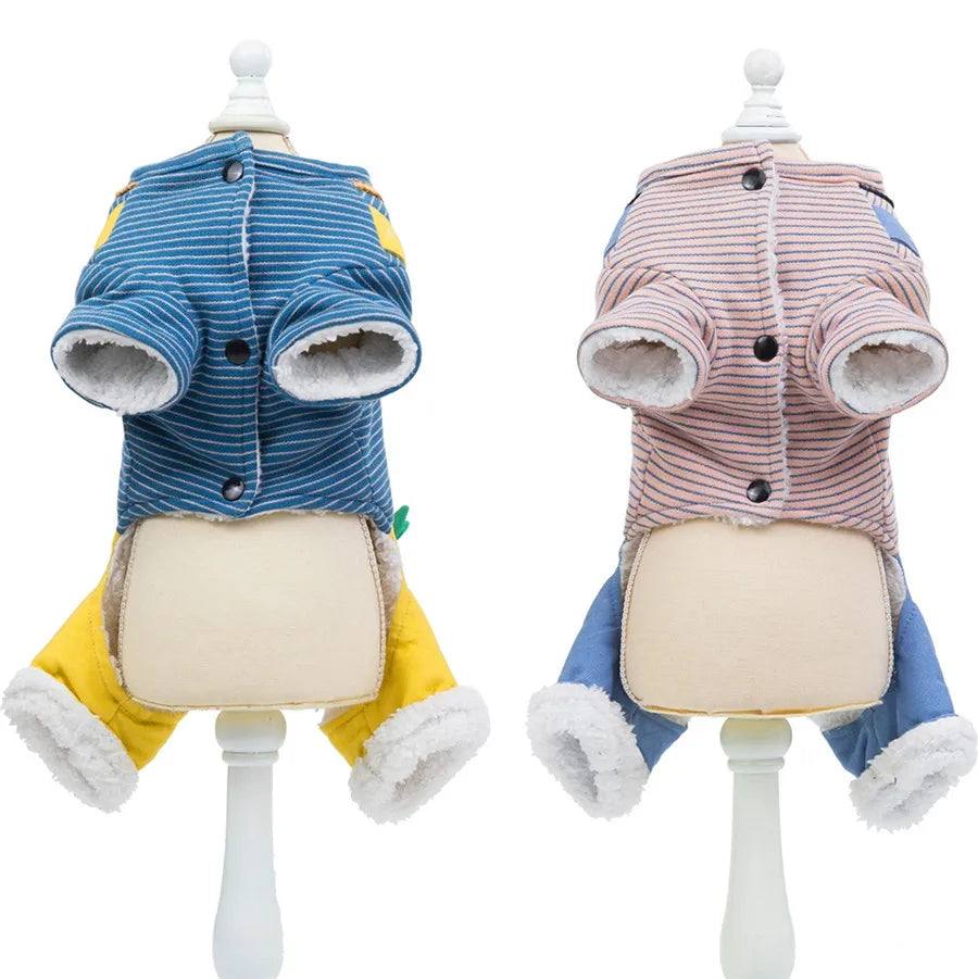 Pet Clothes New Winter Warm Dog Coat Jumpsuit Hoodie Thicken Cotton-Padded Pet Clothing For Teddy Dogs Costume Cat Dog Clothes ShopOnlyDeal