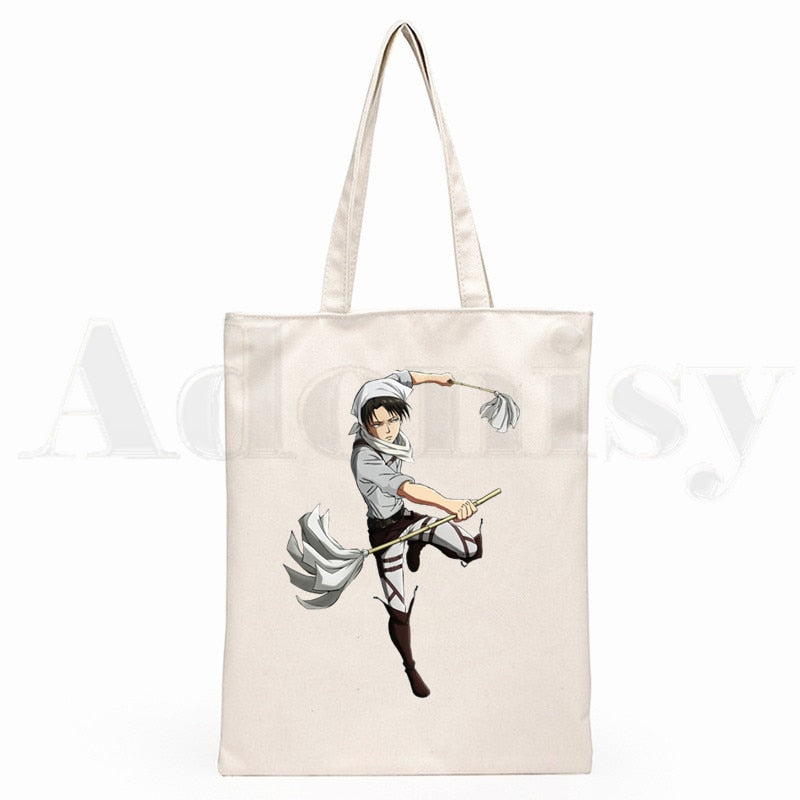 Attack On Titan Japanese Anime Shingeki No Kyojin Hipster Cartoon Print Shopping Bags Girls Fashion Casual Pacakge Hand Bag ShopOnlyDeal