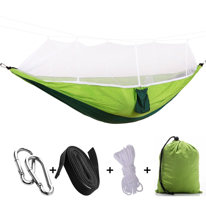 Sleeping Swing with Anti-Mosquito Parachute Cloth: Double 210T Nylon Aerial Camping Tent and Outdoor Mosquito Net Hammock ShopOnlyDeal