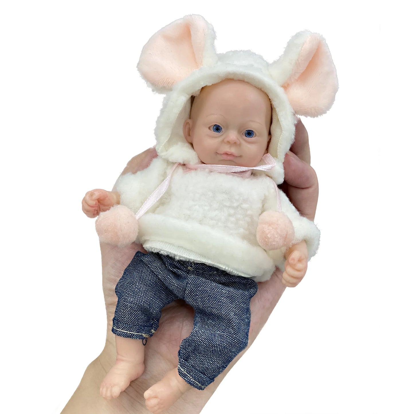 Lovely 6 Inch Palm Newborn Babies Full Body Silicone Boys Reborn Dolls Bebe Reborn Corpo De Silicone Inteiro ShopOnlyDeal