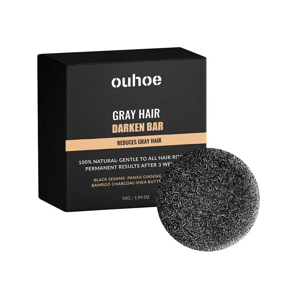Hair Darkening Shampoo Bar Soap Anti Dandruff Deep Cleansing Improve Itchy Head Frizz Black Nourishment Beautiful Hair Car ShopOnlyDeal