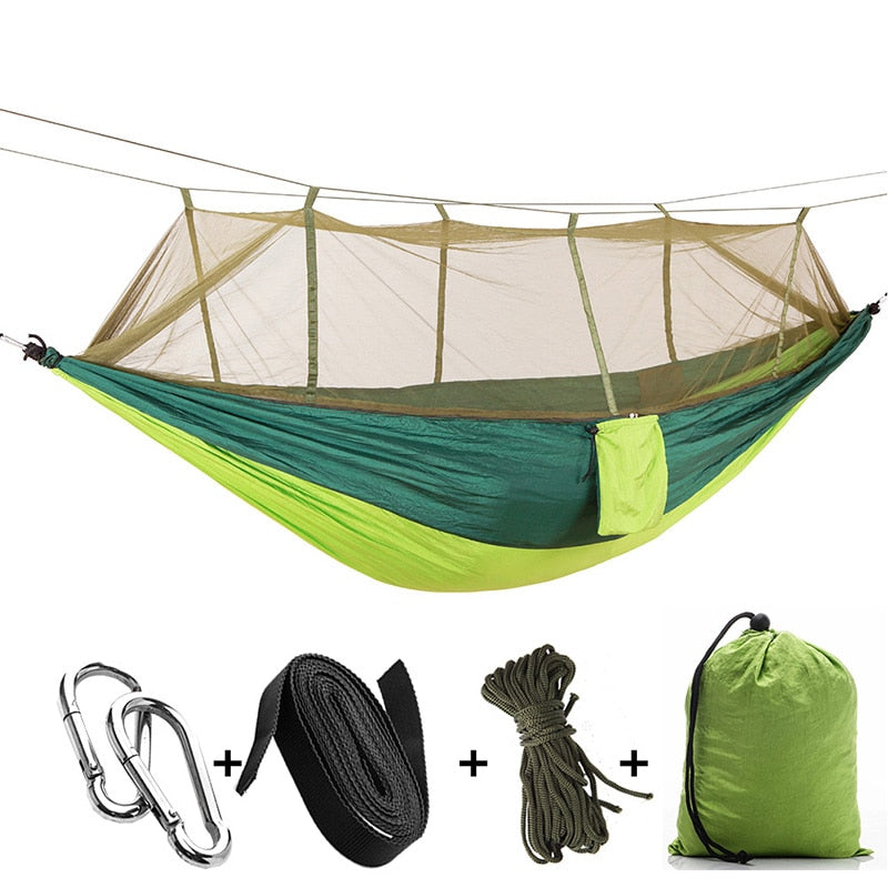 Sleeping Swing with Anti-Mosquito Parachute Cloth: Double 210T Nylon Aerial Camping Tent and Outdoor Mosquito Net Hammock ShopOnlyDeal