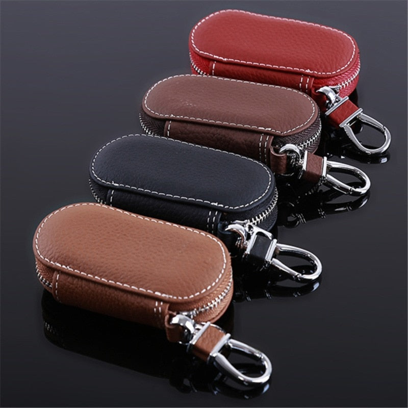 PU Leather Car Key Wallets Men Key Holder Housekeeper Keys Organizer Women Keychain Covers Zipper Key Case Bag Pouch Purse ShopOnlyDeal