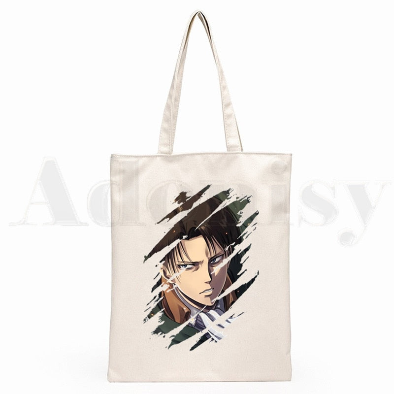 Attack On Titan Japanese Anime Shingeki No Kyojin Hipster Cartoon Print Shopping Bags Girls Fashion Casual Pacakge Hand Bag ShopOnlyDeal