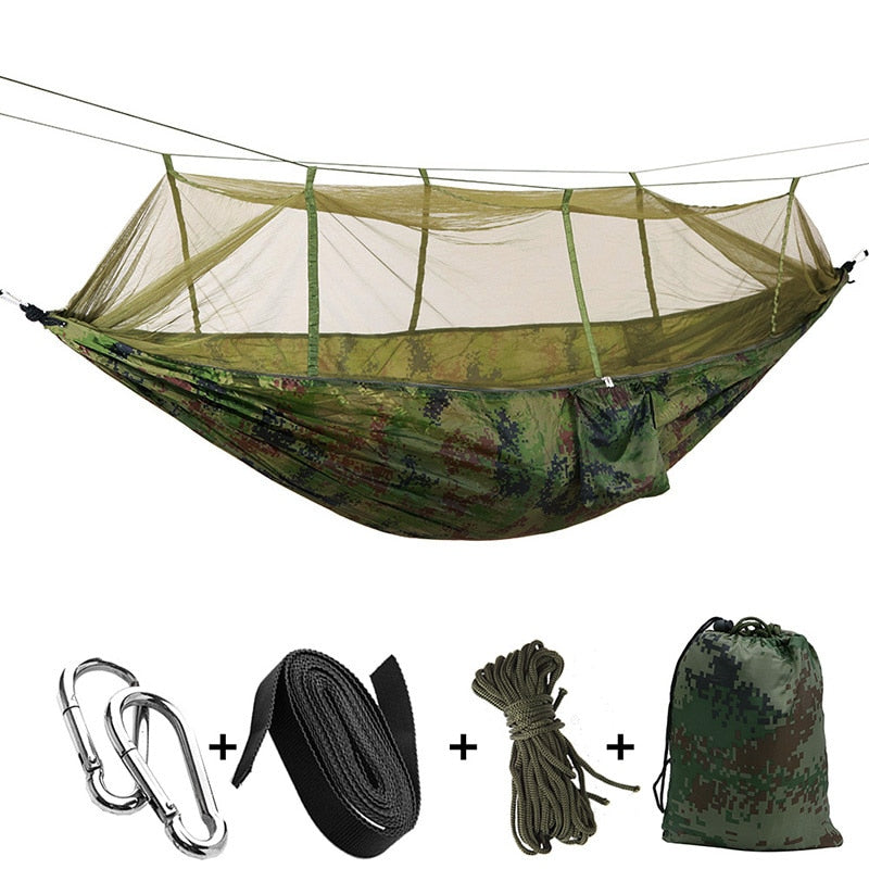 Sleeping Swing with Anti-Mosquito Parachute Cloth: Double 210T Nylon Aerial Camping Tent and Outdoor Mosquito Net Hammock ShopOnlyDeal