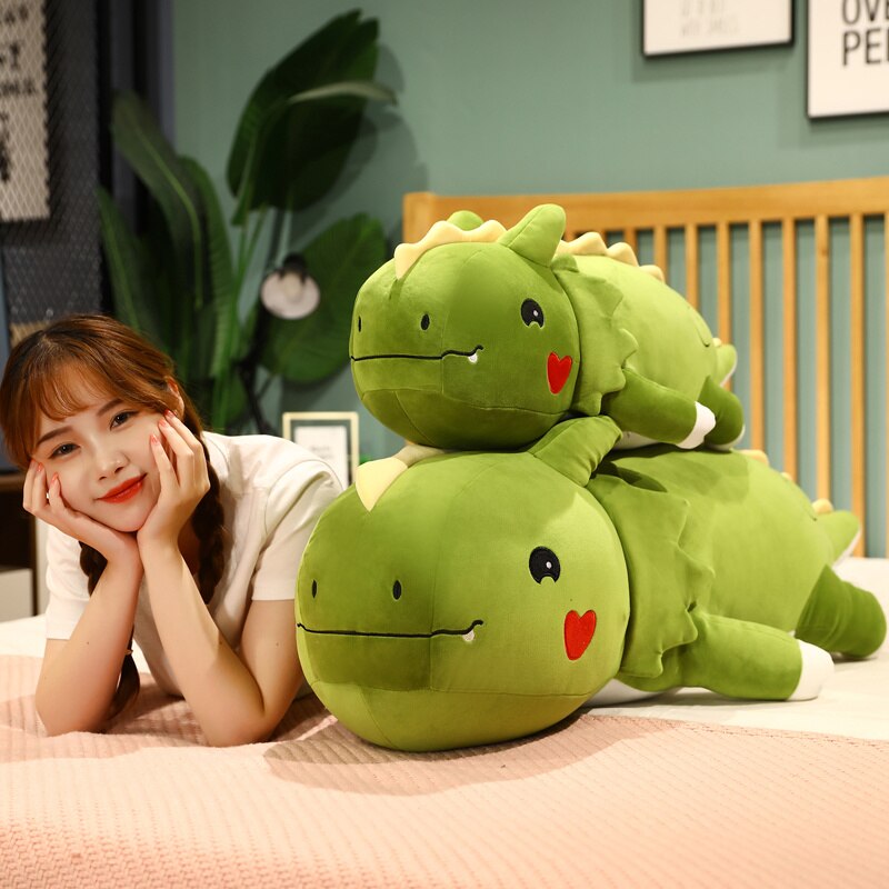 Big Kawai Cartoon Animal Plush Toys Soft Cotton Dinosaur Pillows Beautiful Bed Decorations Birthday Gifts For Children ShopOnlyDeal