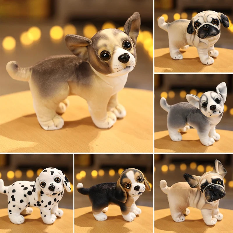 18cm Simulation Dog Stuffed  Dog Plush Toy Cute Simulation Pets Fluffy Baby Dolls Birthday Gifts for Children Dropshipping ShopOnlyDeal