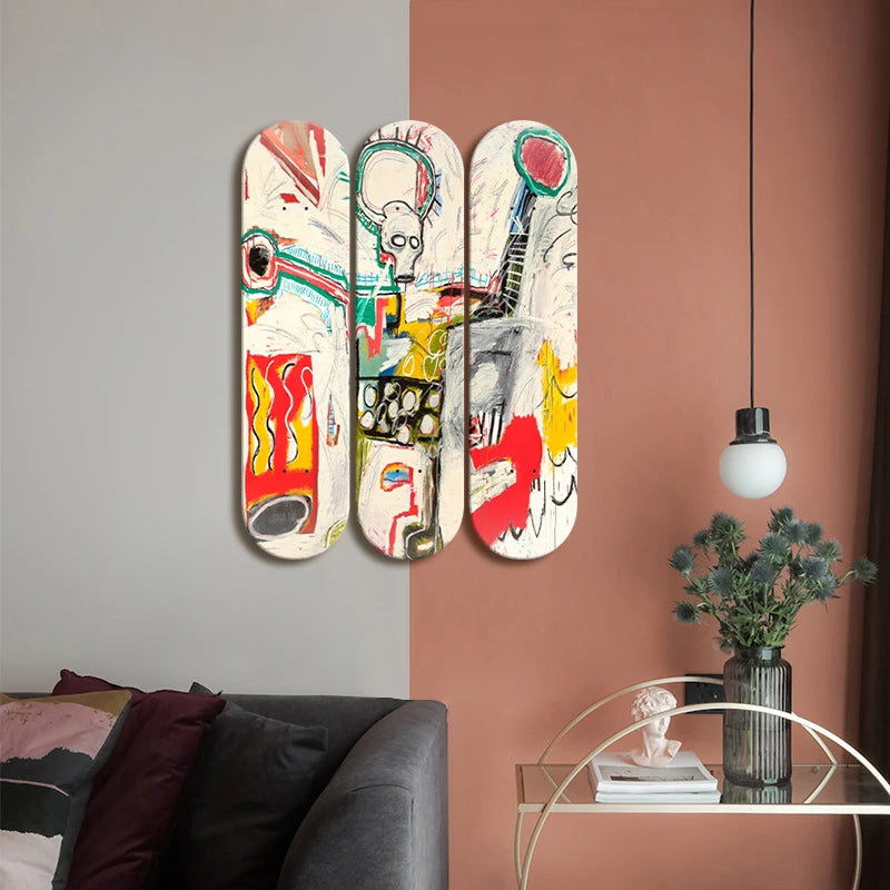 Skate Deck Wall Art Carton Graffiti Decorative Boards Decorated Furnishing Exhibition Skate Board Home Living Room Decoration ShopOnlyDeal