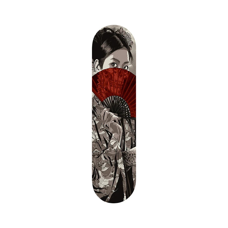 Japanese Samurai Ukiyoe Tiger Decorative Skateboard Art Collection | Skate Deck Wall Art for Bar Pub Club Men Cave Home Decor ShopOnlyDeal