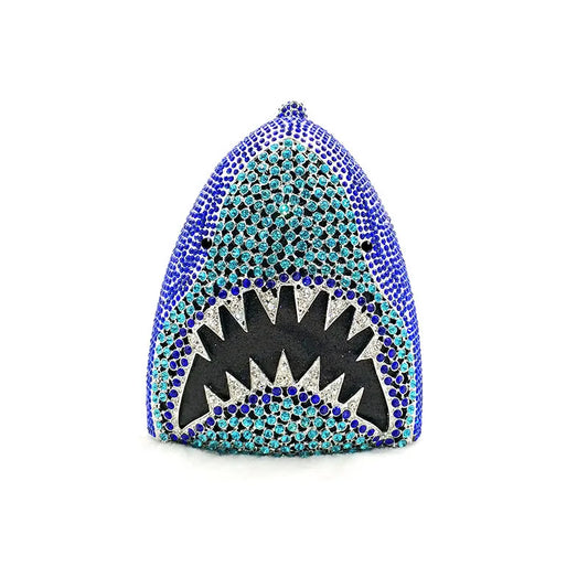 Animal designer big shark  head bag women evening party bag diamond crystal purses bridal wedding party crystal clutches ShopOnlyDeal