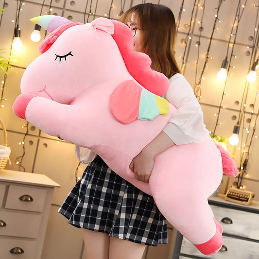 25-100cmKawaii Giant Unicorn Plush Toy Soft Stuffed Unicorn Soft Dolls Animal Horse Toys For Children Girl Pillow Birthday Gifts ShopOnlyDeal