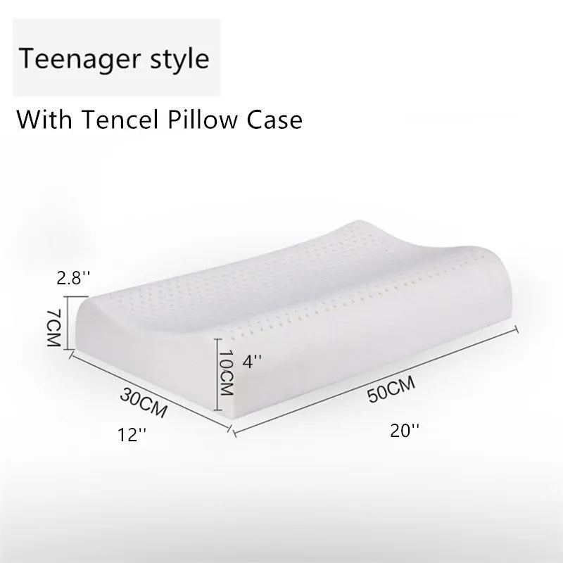 Pure Natural Latex Pillow Cervical Pillow Protect Memory Foam Pillow For Sleeping Orthopedic Pillow Slow Rebound60x40 ShopOnlyDeal